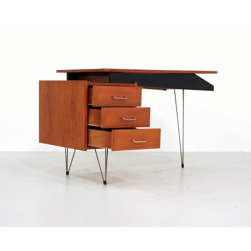 Vintage hairpin desk by Cees Braakman for Pastoe, Netherlands 1960