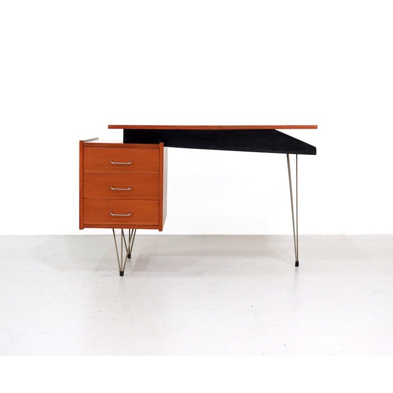 Vintage hairpin desk by Cees Braakman for Pastoe, Netherlands 1960