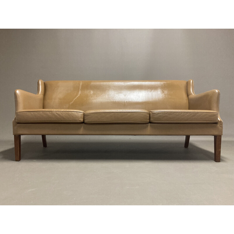 Scandinavian vintage leather sofa, 1950