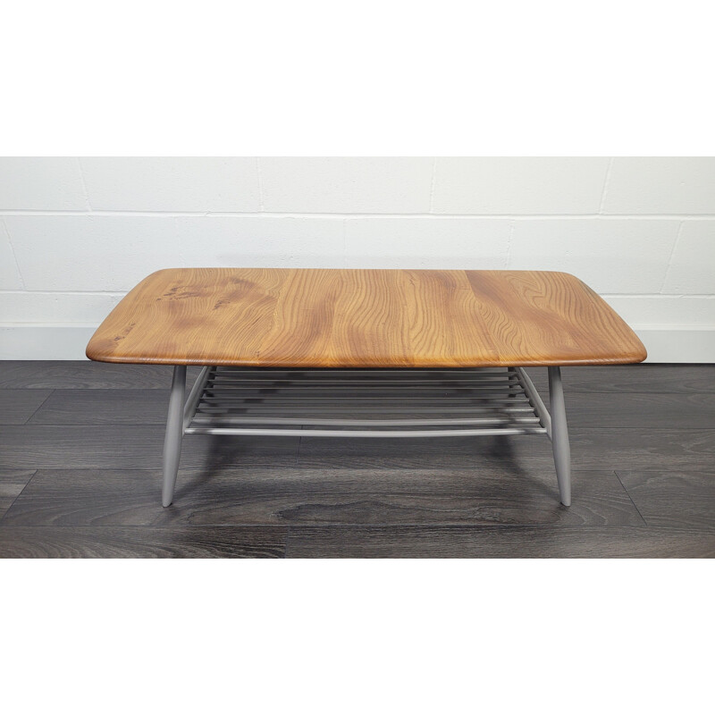 Vintage grey leg coffee table by Ercol, 1970s