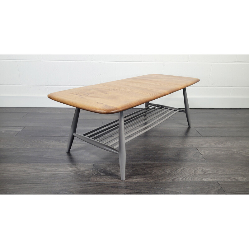 Vintage grey leg coffee table by Ercol, 1970s