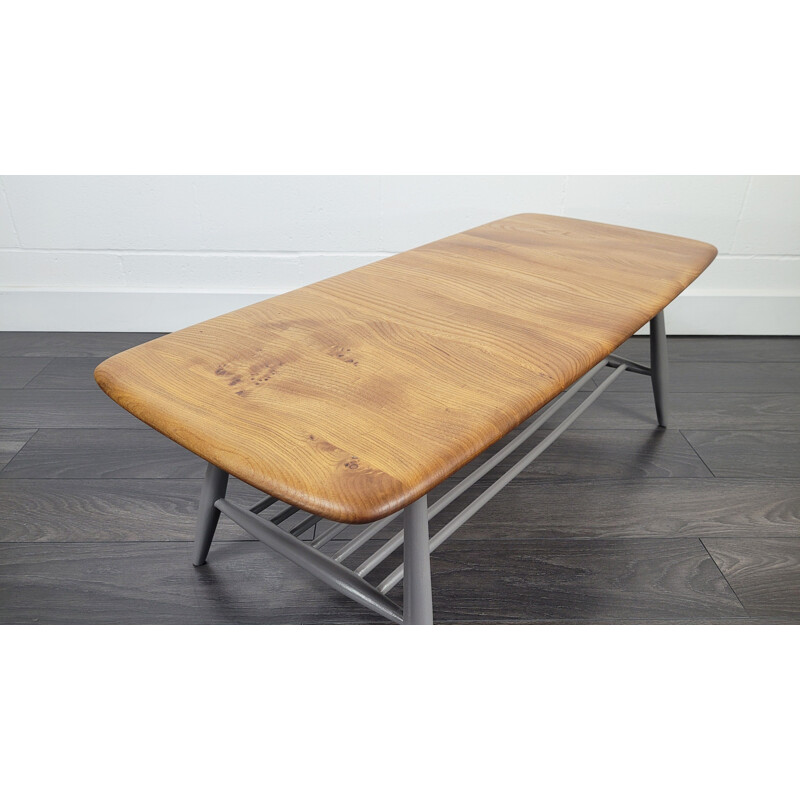 Vintage grey leg coffee table by Ercol, 1970s