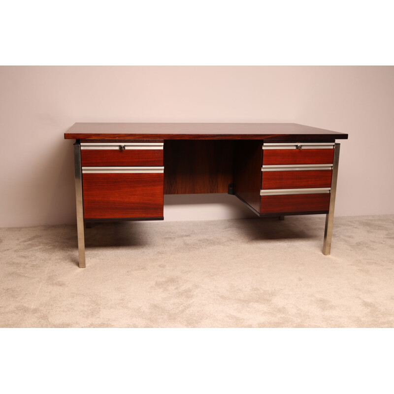 Vintage desk in rosewood by Ico Parisi for Mim, Italy 1960s