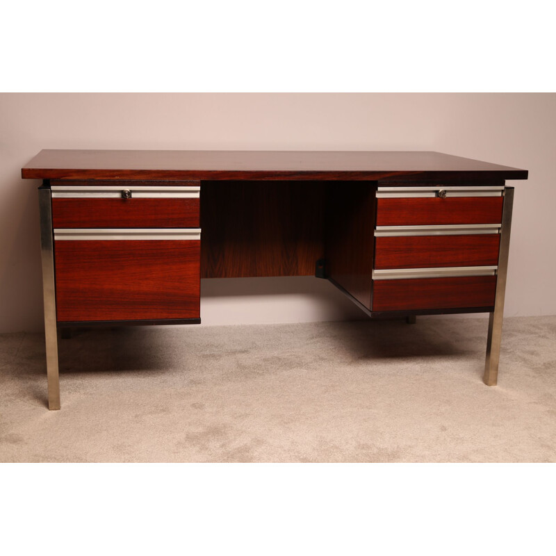 Vintage desk in rosewood by Ico Parisi for Mim, Italy 1960s