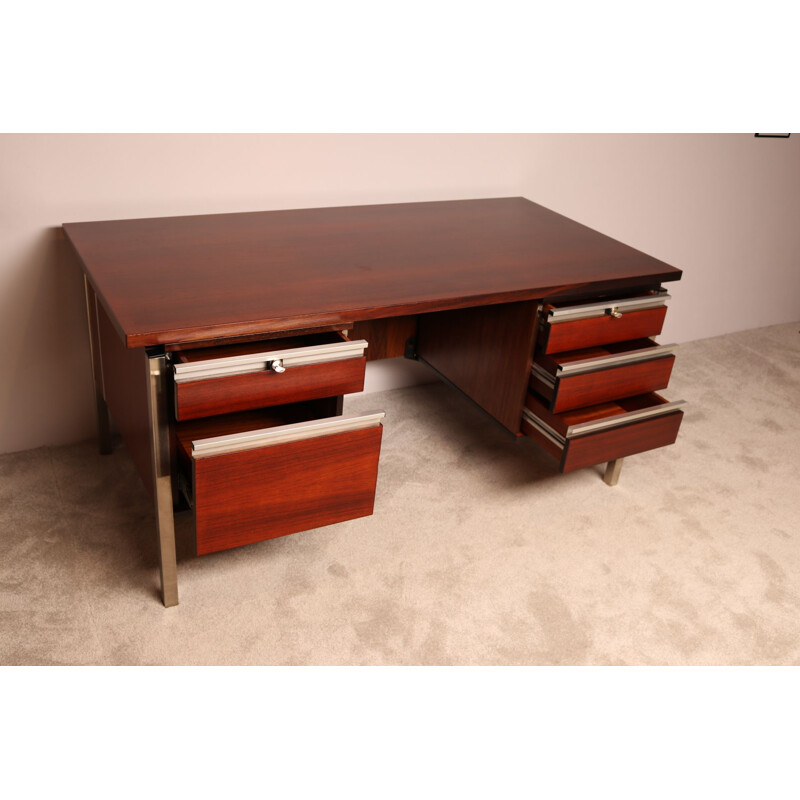 Vintage desk in rosewood by Ico Parisi for Mim, Italy 1960s