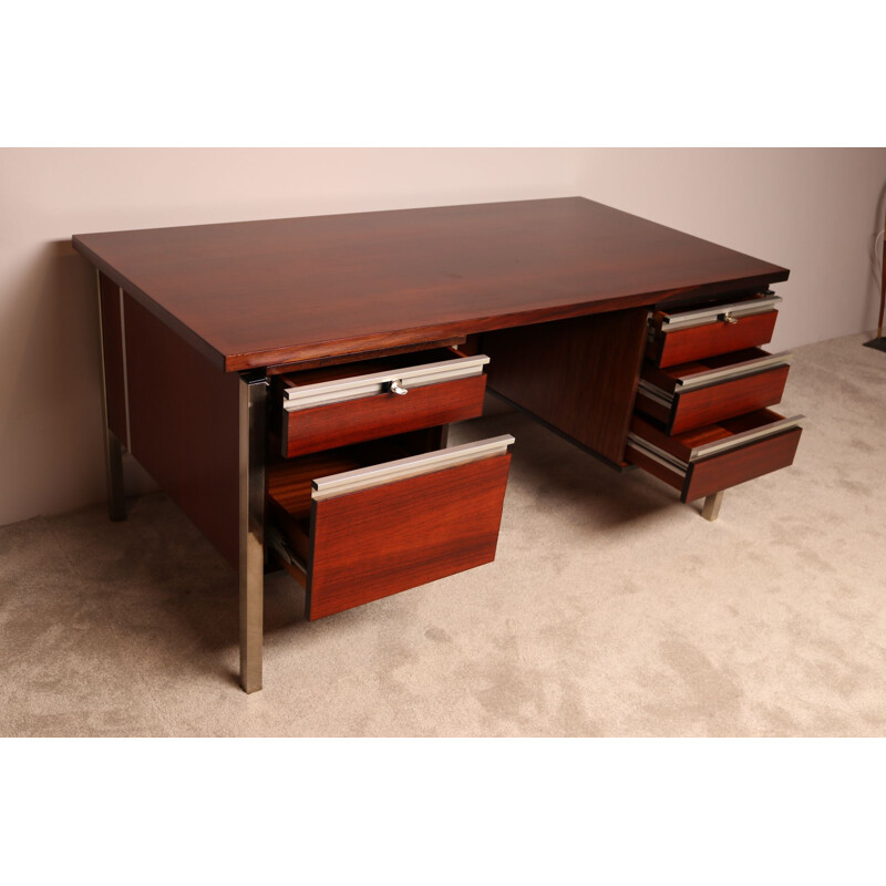 Vintage desk in rosewood by Ico Parisi for Mim, Italy 1960s