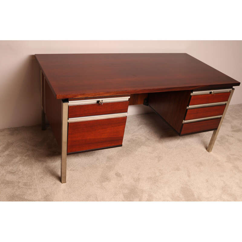 Vintage desk in rosewood by Ico Parisi for Mim, Italy 1960s