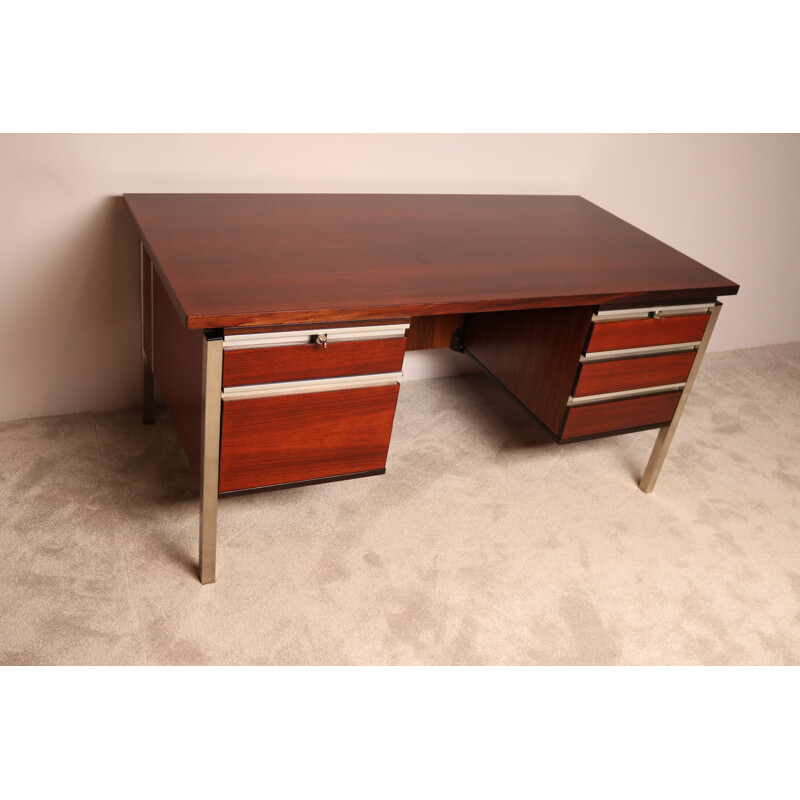 Vintage desk in rosewood by Ico Parisi for Mim, Italy 1960s