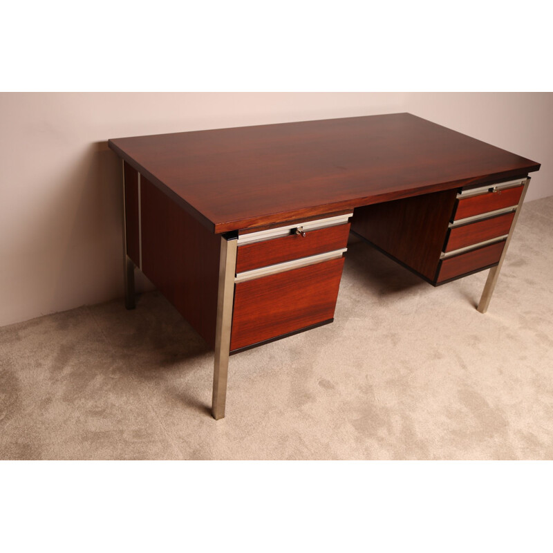 Vintage desk in rosewood by Ico Parisi for Mim, Italy 1960s