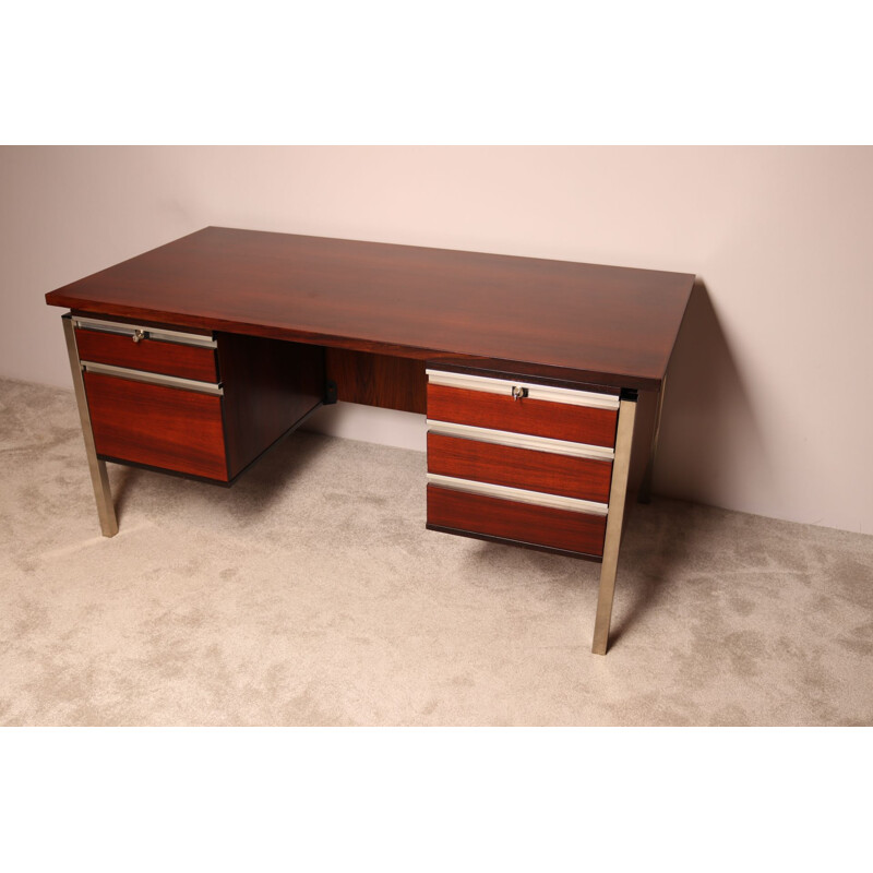 Vintage desk in rosewood by Ico Parisi for Mim, Italy 1960s