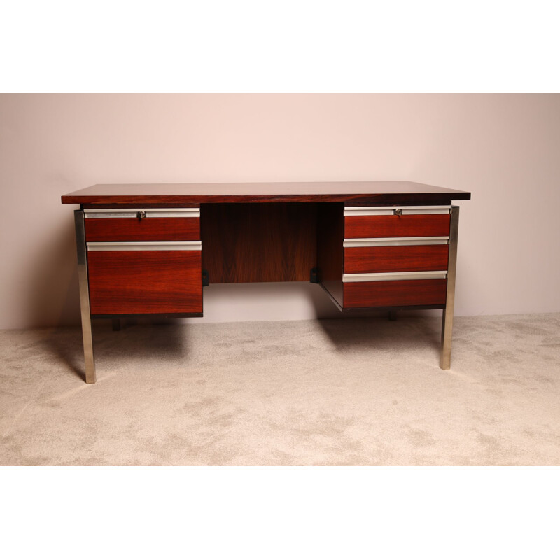 Vintage desk in rosewood by Ico Parisi for Mim, Italy 1960s