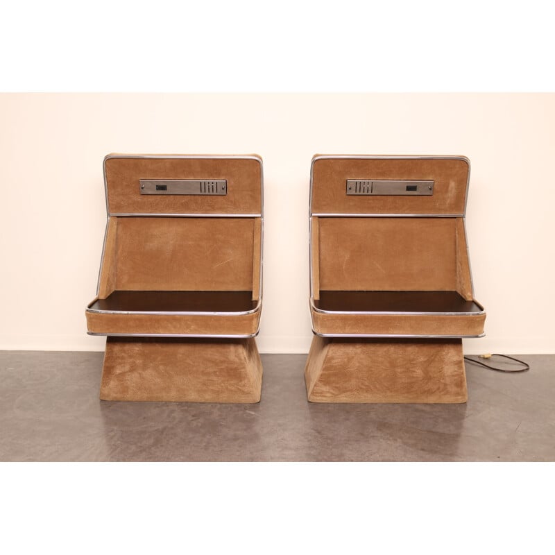 Pair of space age night stands by Poltrona Frau, Italy 1960s