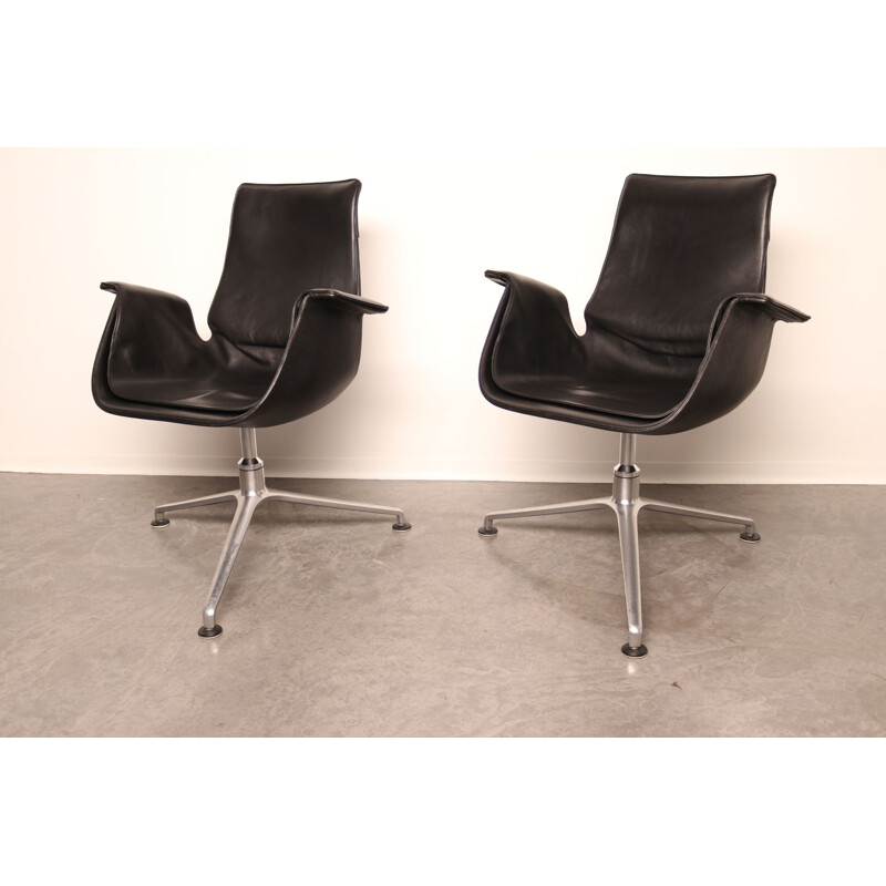 Pair of vintage tulip swivel chairs by Fabricius and Kastholm for Kill International, Germany 1960