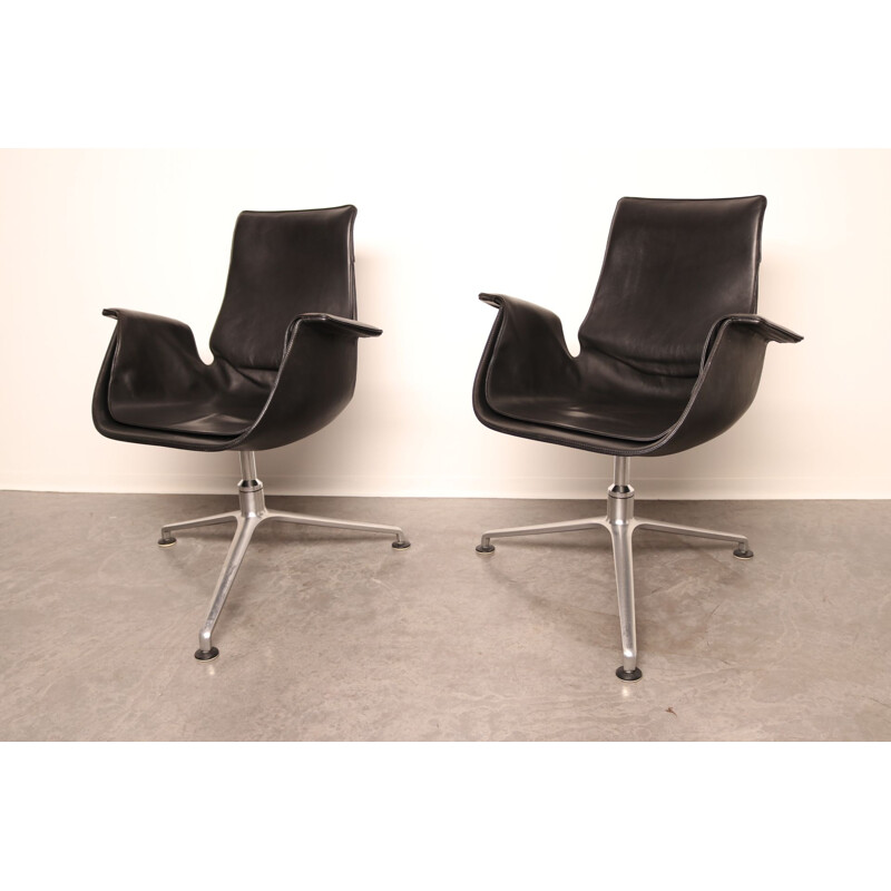 Pair of vintage tulip swivel chairs by Fabricius and Kastholm for Kill International, Germany 1960