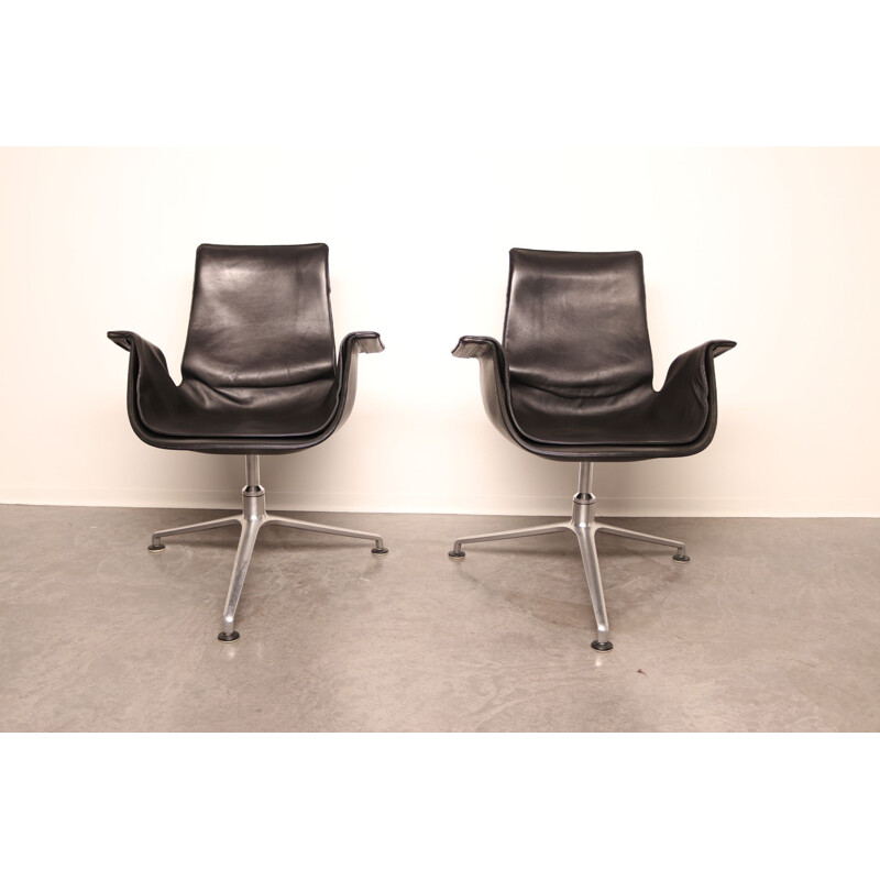 Pair of vintage tulip swivel chairs by Fabricius and Kastholm for Kill International, Germany 1960