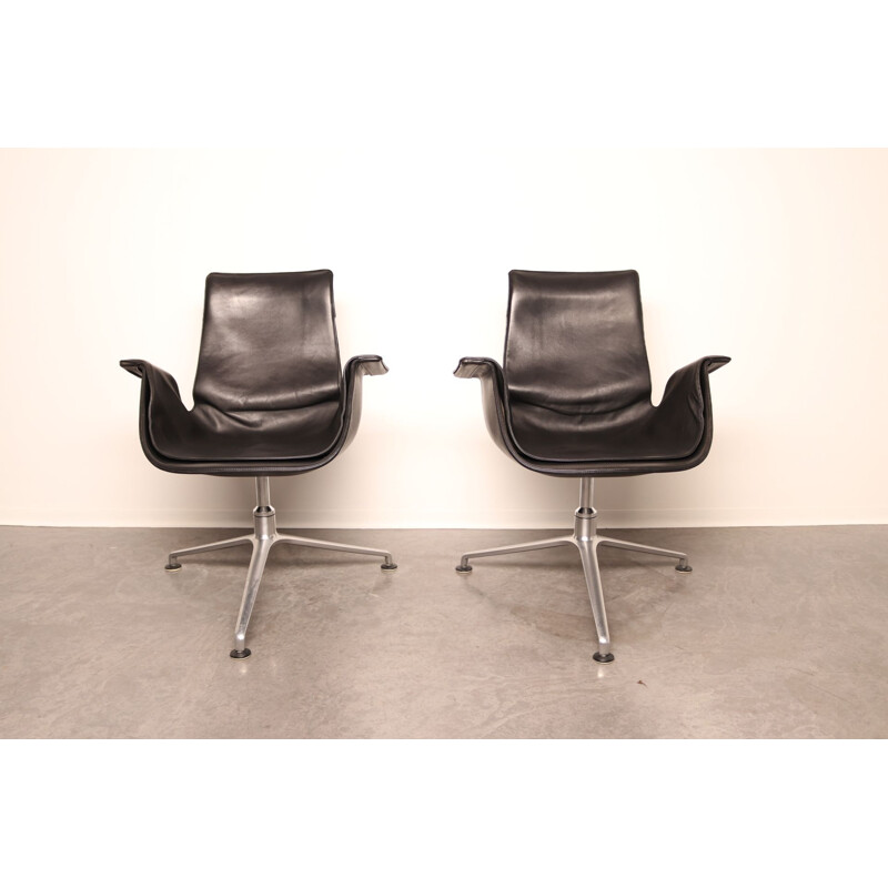 Pair of vintage tulip swivel chairs by Fabricius and Kastholm for Kill International, Germany 1960