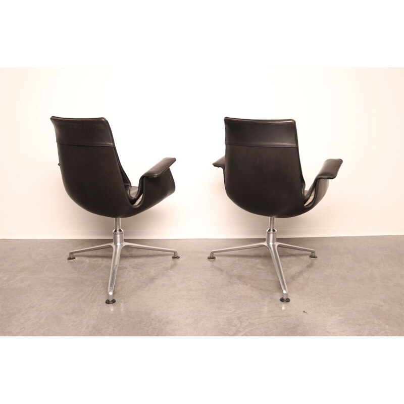 Pair of vintage tulip swivel chairs by Fabricius and Kastholm for Kill International, Germany 1960