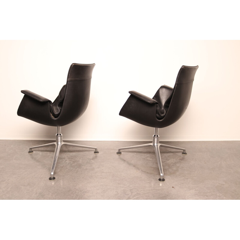 Pair of vintage tulip swivel chairs by Fabricius and Kastholm for Kill International, Germany 1960