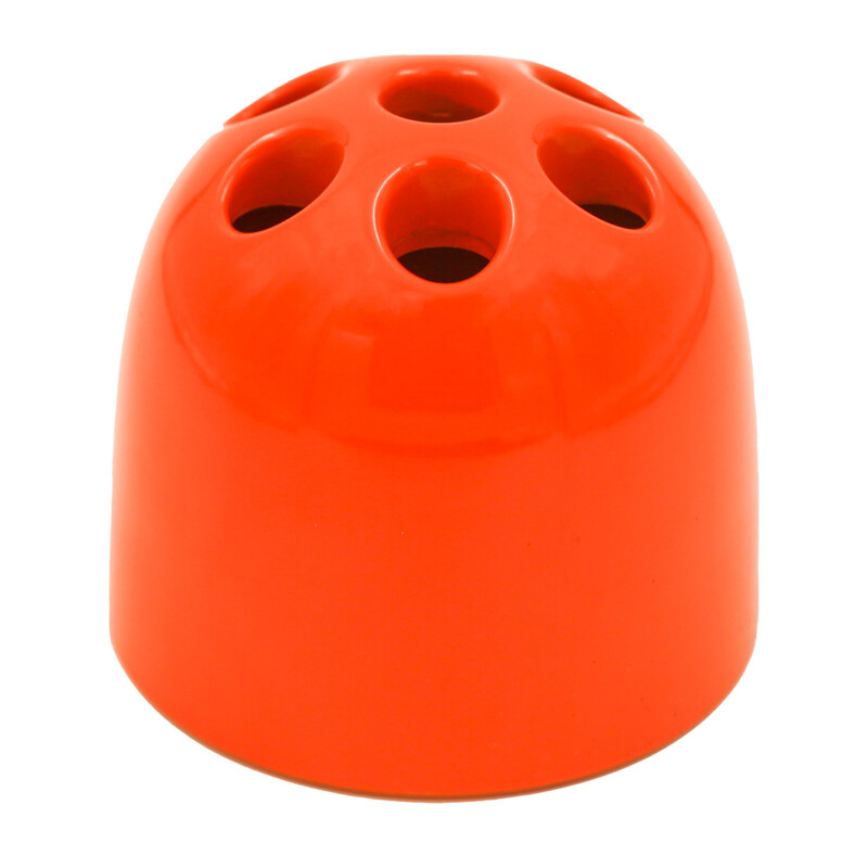 Vintage orange Dedalino pen holder by Emma Gismondi for Artemide, 1966