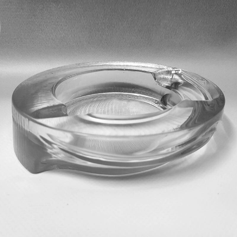 Cendrier vintage en cristal de Fabio Frontini pour Arnolfo di Cambio, Italie 1960