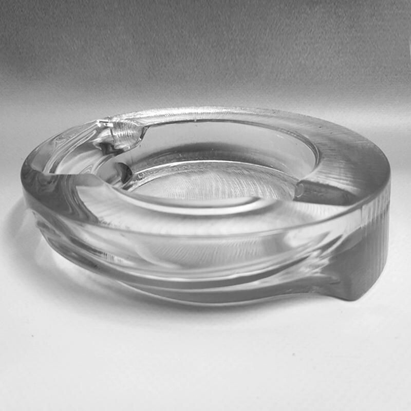 Vintage ashtray in crystal by Fabio Frontini for Arnolfo di Cambio, Italy 1960s