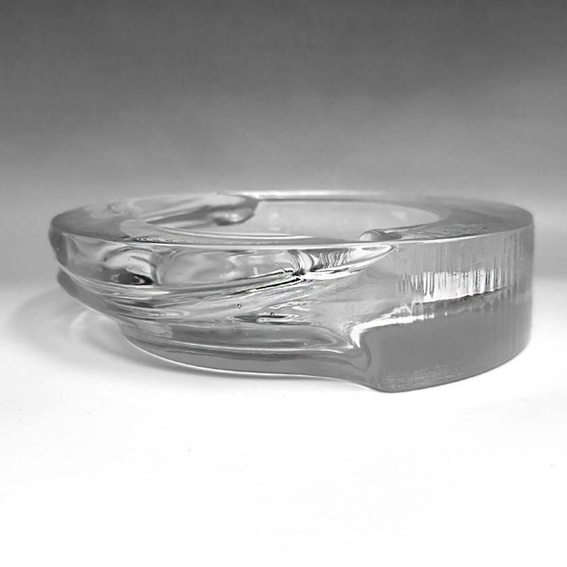 Vintage ashtray in crystal by Fabio Frontini for Arnolfo di Cambio, Italy 1960s