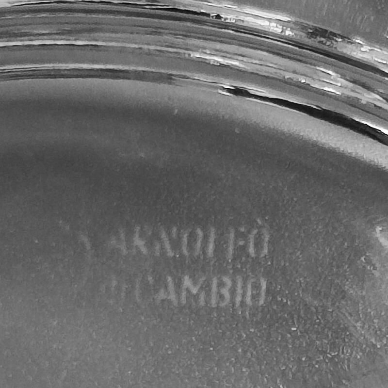 Cendrier vintage en cristal de Fabio Frontini pour Arnolfo di Cambio, Italie 1960