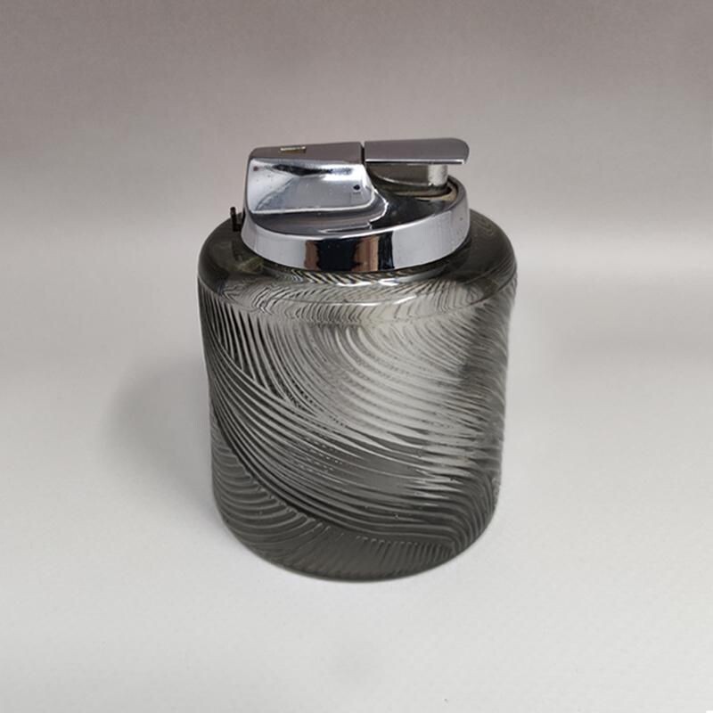 Briquet de table vintage en cristal de Sergio Asti pour Arnolfo di Cambio, 1970