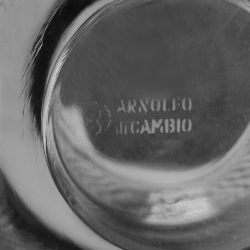 Briquet de table vintage en cristal de Sergio Asti pour Arnolfo di Cambio, 1970