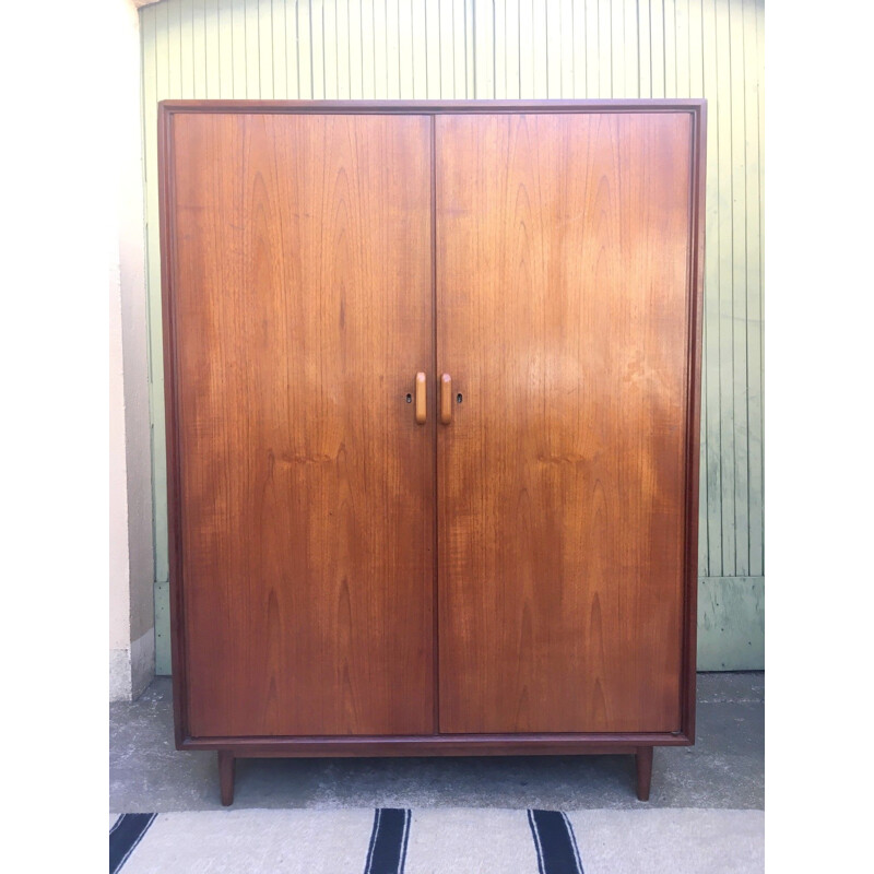 Vintage teak cabinet with 2 doors, Switzerland 1960