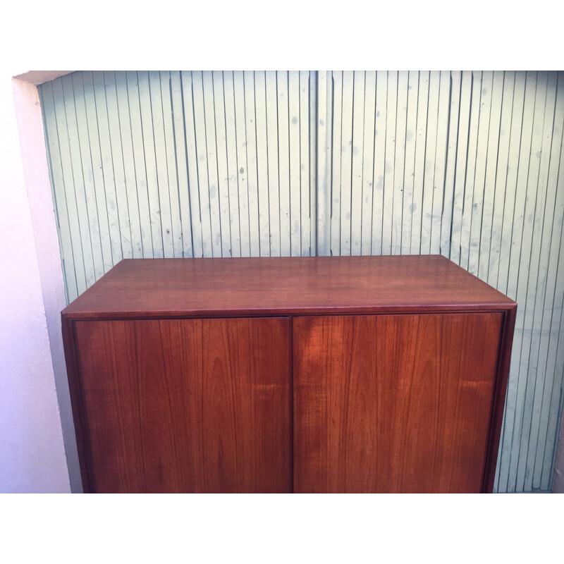 Vintage teak cabinet with 2 doors, Switzerland 1960