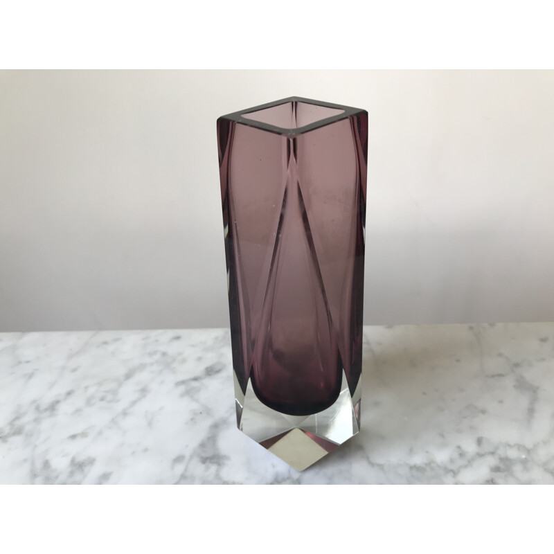 Vintage Murano glass vase by Flavio Poli