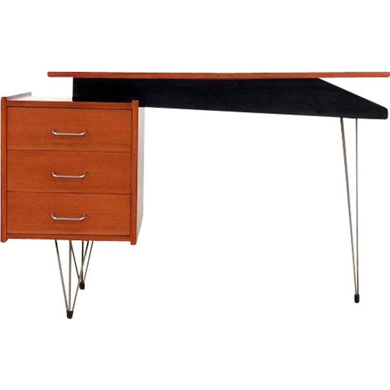 Vintage hairpin desk by Cees Braakman for Pastoe, Netherlands 1960