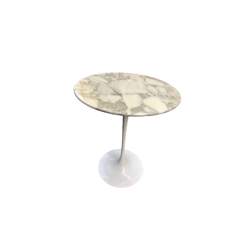 Vintage marble pedestal table by Eero Saarinen for Knoll