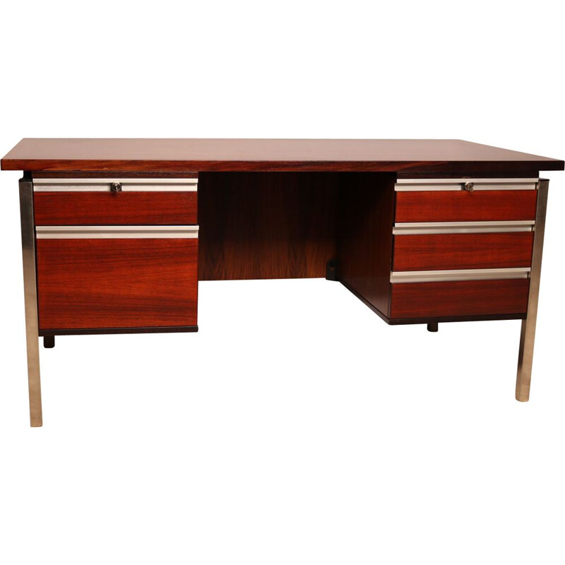 Vintage desk in rosewood by Ico Parisi for Mim, Italy 1960s