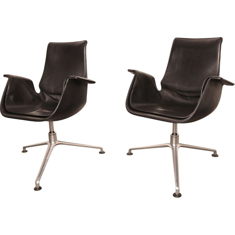 Pair of vintage tulip swivel chairs by Fabricius and Kastholm for Kill International, Germany 1960