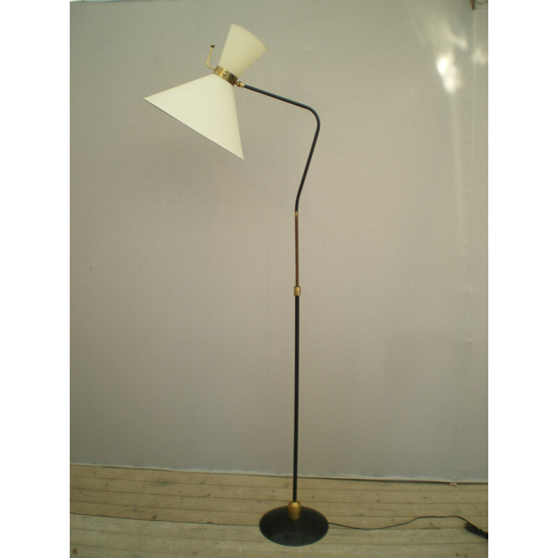 Vintage modular Maison Arlus floor lamp - 1950s