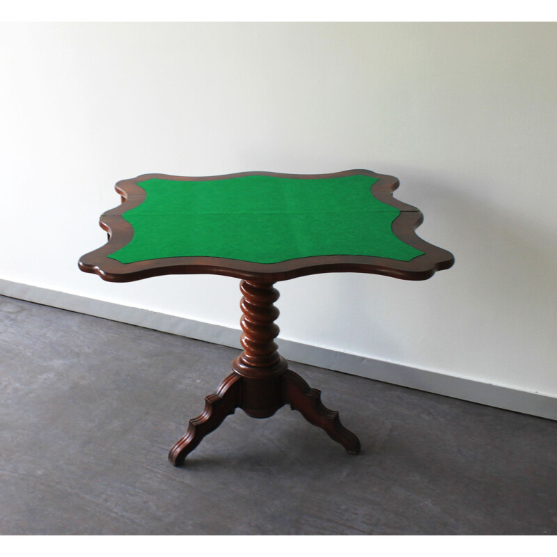 Vintage Louis XIII style mahogany game table