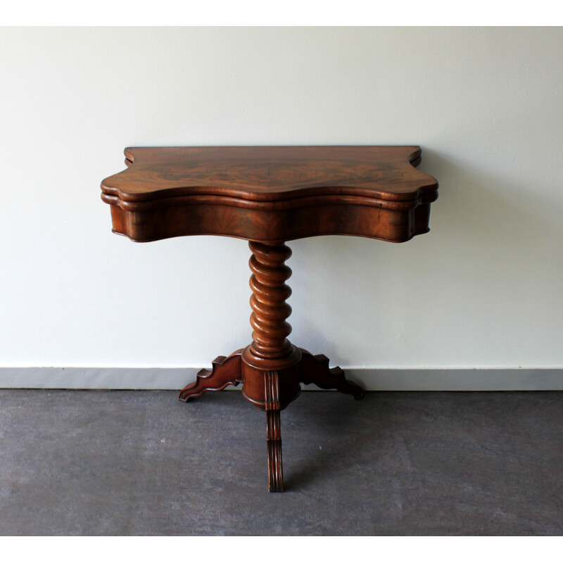 Vintage Louis XIII style mahogany game table