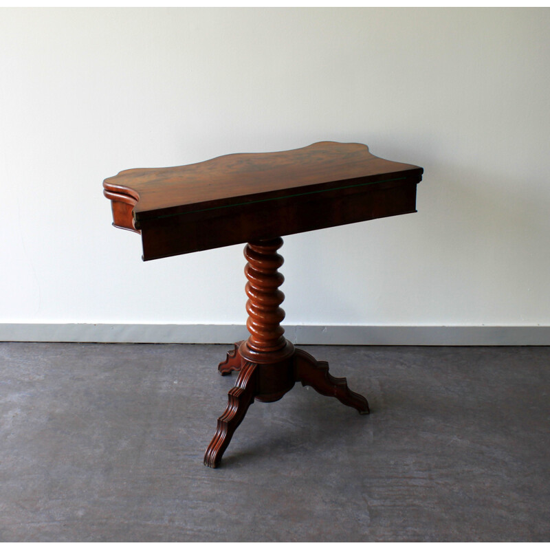 Vintage-Spieltisch im Louis-XIII-Stil aus Mahagoniholz