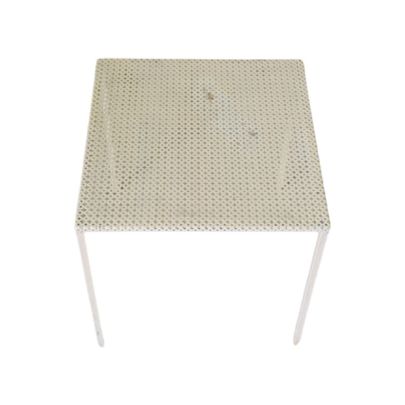 Vintage white steel side table by Artimeta Soest, Netherlands 1950s