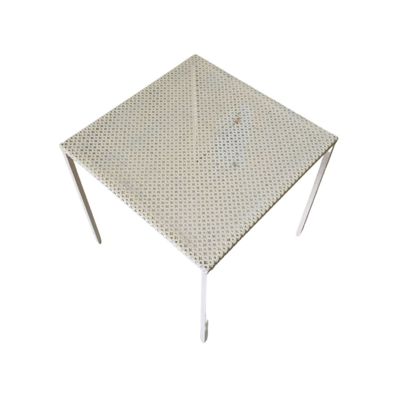 Vintage white steel side table by Artimeta Soest, Netherlands 1950s