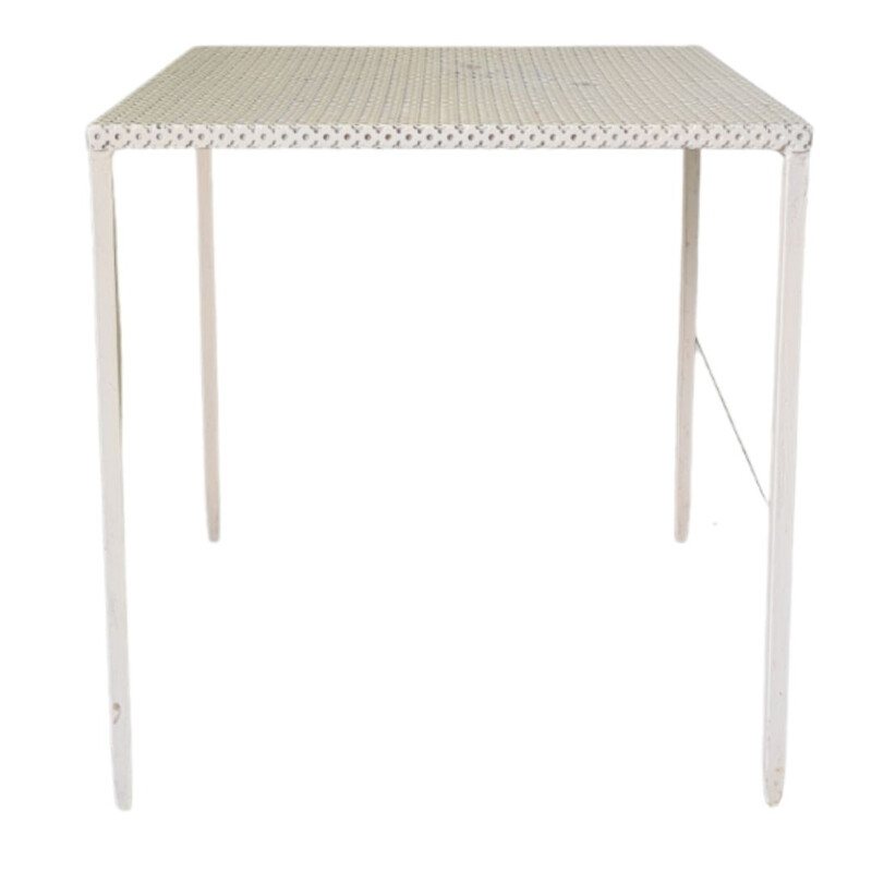 Vintage white steel side table by Artimeta Soest, Netherlands 1950s