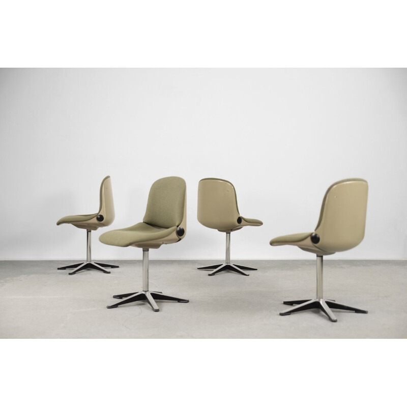 Set of 4 vintage office chairs model 232 by Wilhelm Ritz for Wilkhahn, 1970s