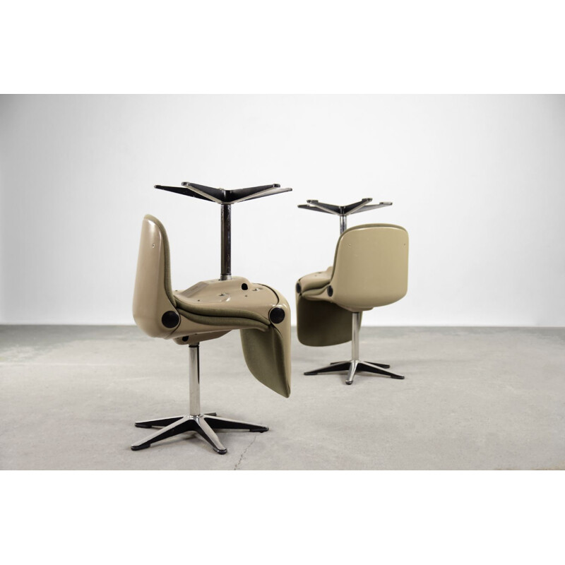 Ensemble de 4 chaises de bureau vintage modèle 232 par Wilhelm Ritz pour Wilkhahn, 1970