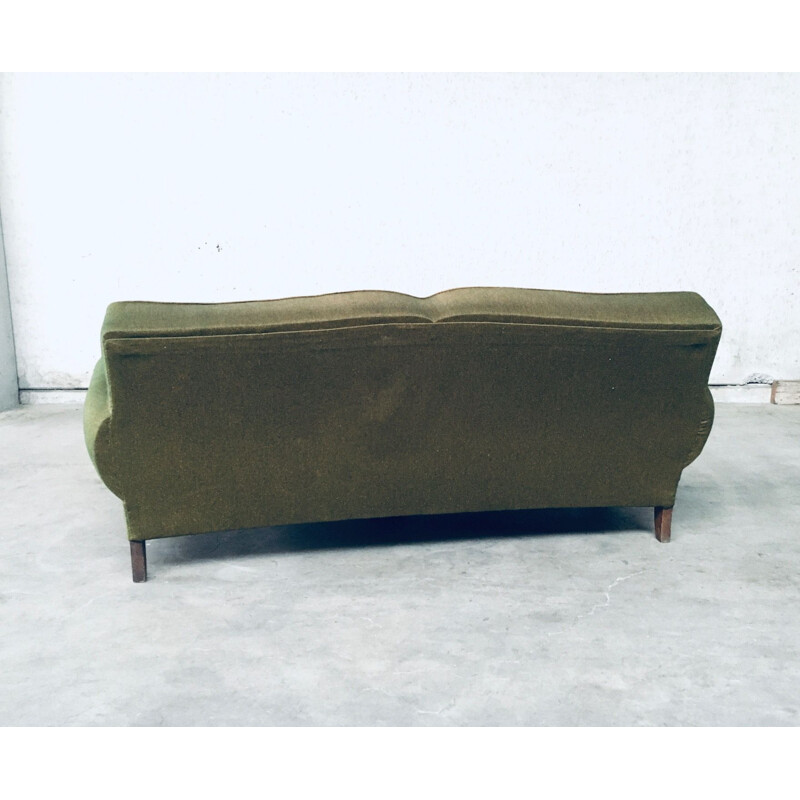 Vintage Art Deco Moustache 3 seat sofa, France 1930s