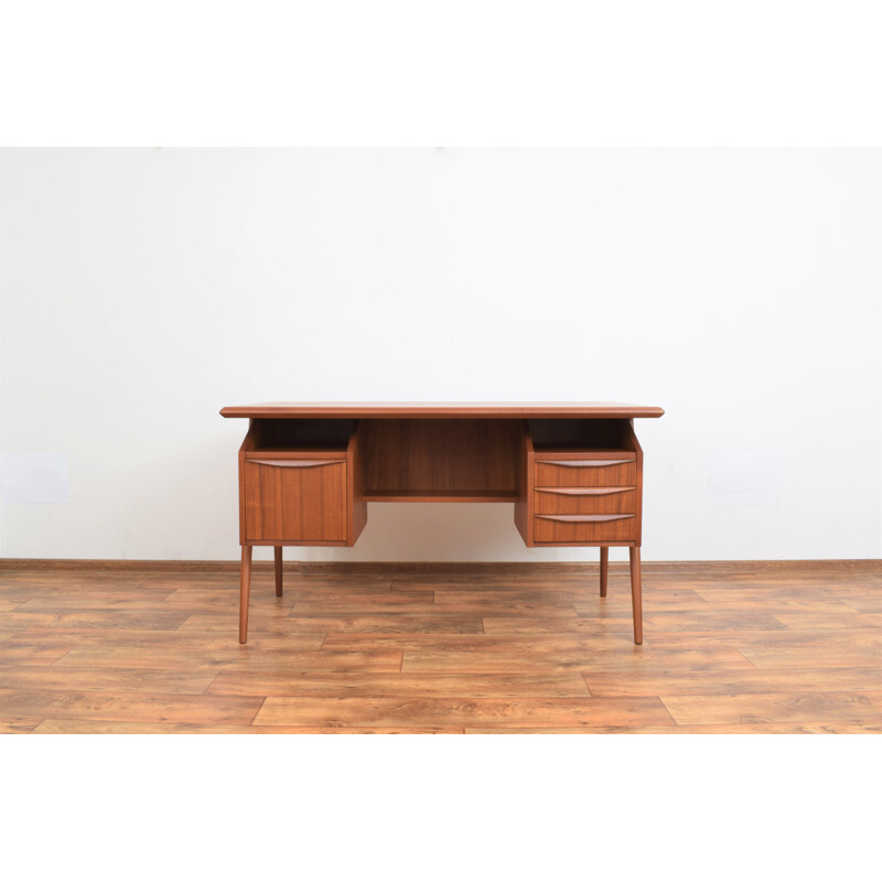 Scrivania danese vintage in teak di Gunnar Nielsen per Tibergaard, 1960