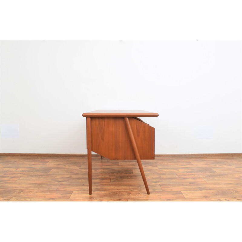 Mid-century Danish teak desk by Gunnar Nielsen for Tibergaard, 1960s