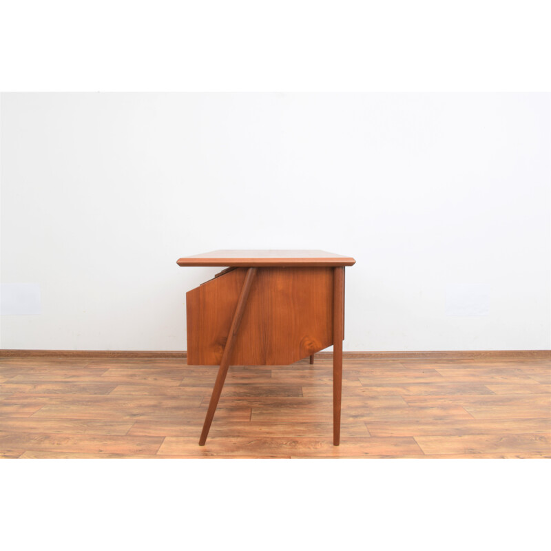 Scrivania danese vintage in teak di Gunnar Nielsen per Tibergaard, 1960