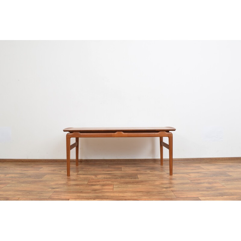 Teak vintage coffee table by Peter Hvidt & Orla Mølgaard-Nielsen for France & Søn, 1950s